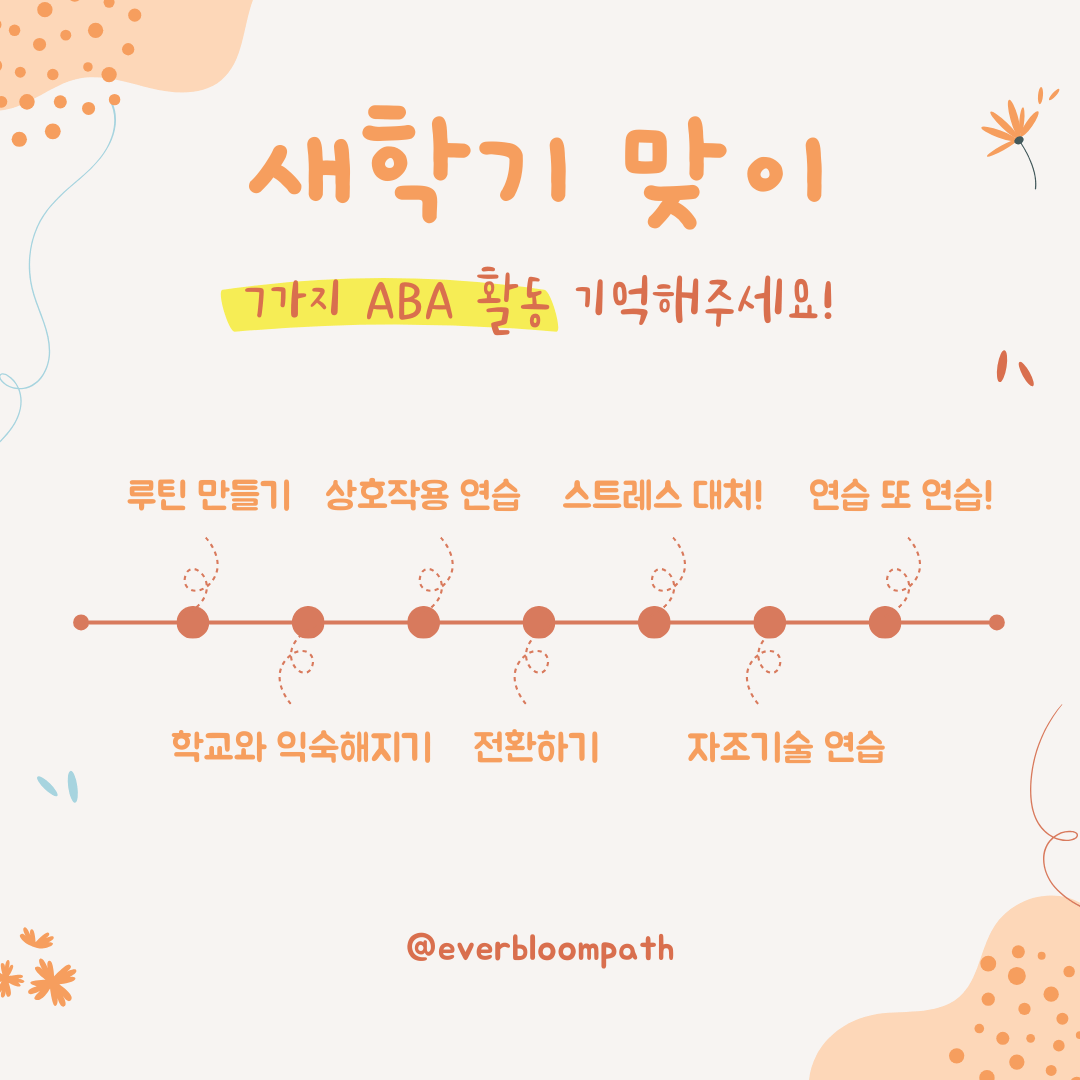 새학기맞이 꼭 했으면 좋겠는 ABA활동들 추천드립니다 :) - Everbloom Path - Parent Coaching