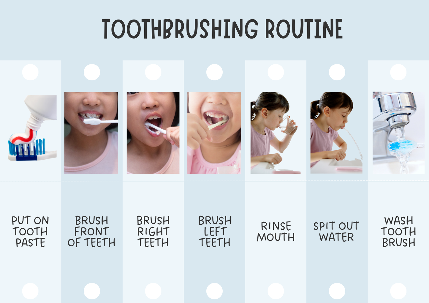 Bathroom & Toothbrushing Visual Checklist