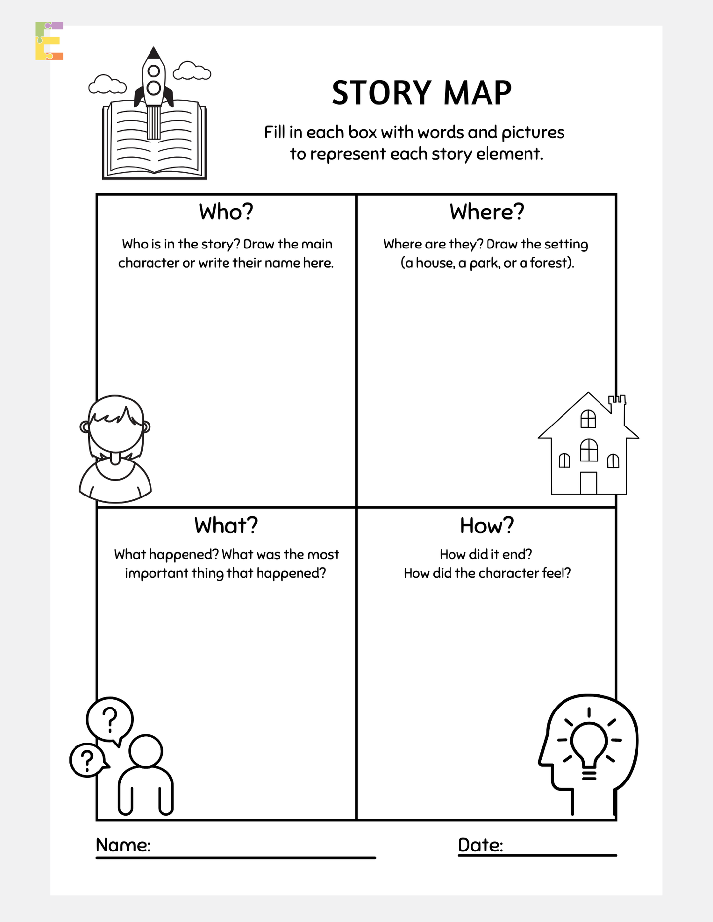 우리 아이 문해력을 키워주는 'Story Map' 활동지 (국문/영문)