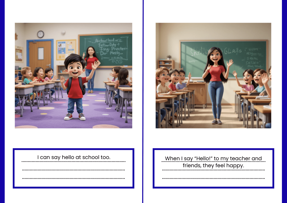 [Social Story Package] Going to a New School (Video + 8 - Page Book) - Everbloom Path - Parent Coaching